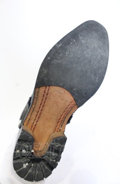 画像14: Hiromu Takahara / ワッペンレイヤードブーツ 42（約27cm） カーキｘブラック O-25-05-31-124-Hi-sho-YM-ZT-S006 (14)