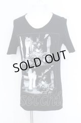 Moonage Devilment / Jesus プリントTシャツ S ブラック O-25-05-31-033-Mo-ts-YM-OS