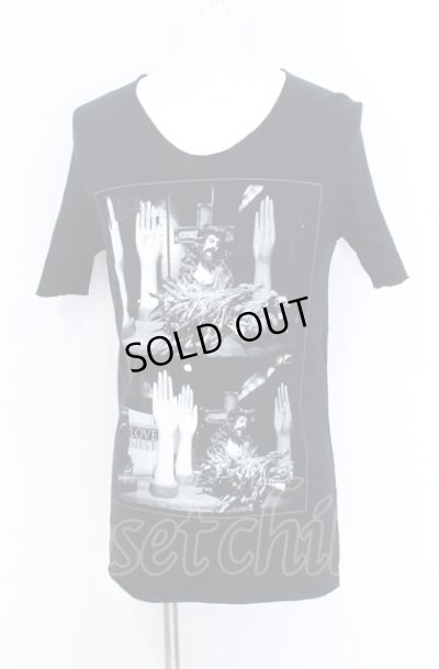 画像1: Moonage Devilment / Jesus プリントTシャツ S ブラック O-25-05-31-033-Mo-ts-YM-OS