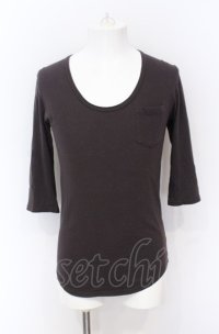 Moonage Devilment / コットンポケット Tシャツ 44 ブラウン O-25-05-31-036-Mo-ts-YM-ZT0603A