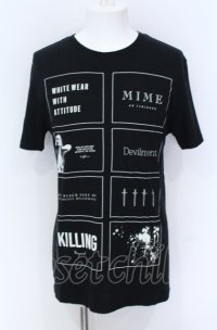 Moonage Devilment / THE BLACK EYES OF DREAMLESS DEATHMASK Tシャツ M ブラック O-25-05-31-037-Mo-ts-YM-ZT0603A