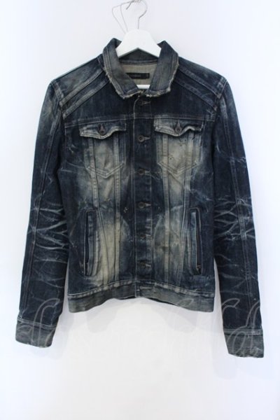 画像1: CIVARIZE / ヴィンテージブリーチデニムトラッカージャケット Gジャン 46 インディゴ O-25-06-03-007-CI-ja-YM-OS