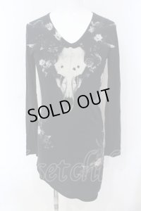 CIVARIZE / Antler スカルプリントカットソー 44 ブラック O-25-06-03-011-CI-to-YM-OS
