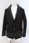 BUFFALO BOBS / COZZA-LEATHER LOOK(コッザ レザールック)イタリアンカラージャケット 1-2 ブラック O-25-06-03-002-BU-ja-YM-ZT-ML017