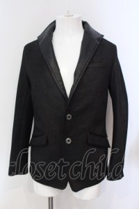 BUFFALO BOBS / COZZA-LEATHER LOOK(コッザ レザールック)イタリアンカラージャケット 1-2 ブラック O-25-06-03-002-BU-ja-YM-OS