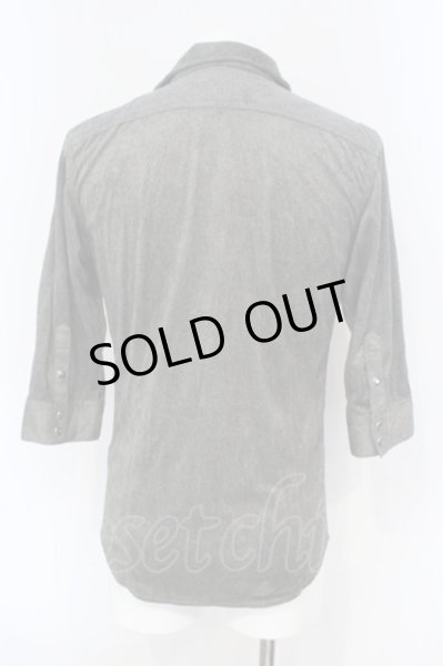 画像2: FUGA / Sandstorm シワ加工フェイクスウェード五分袖シャツ 44 グレー O-25-06-03-014-FU-sh-YM-ZT333 (2)