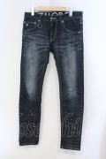 BUFFALO BOBS / HOUSTON-MER DE GLACEストレッチタイトデニムパンツ 1 インディゴ O-25-06-03-017-BU-pa-YM-ZT332