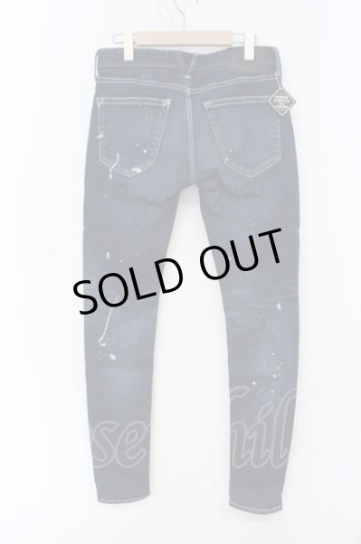 画像2: VANQUISH / ペインティングパワーストレッチスキニーデニムパンツ 28 ダークインディゴ O-25-06-03-022-VA-pa-YM-ZT331 (2)