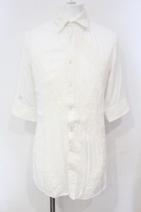 CIVARIZE / Cunningレース切り替えロングシャツ 44 ホワイト O-25-06-03-003-CI-sh-YM-OS