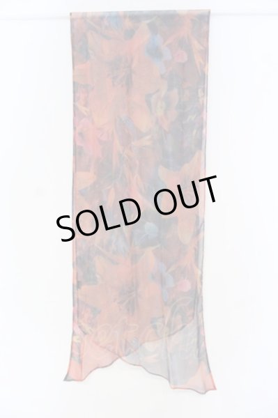 画像2: CIVARIZE / フラワーシフォンストール  オレンジ O-25-06-03-027-CI-0-YM-ZT0606 (2)