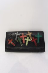 gunda / CROSS WALET 長財布  ブラックｘマルチ O-25-06-22-023-gu-0-YM-OS
