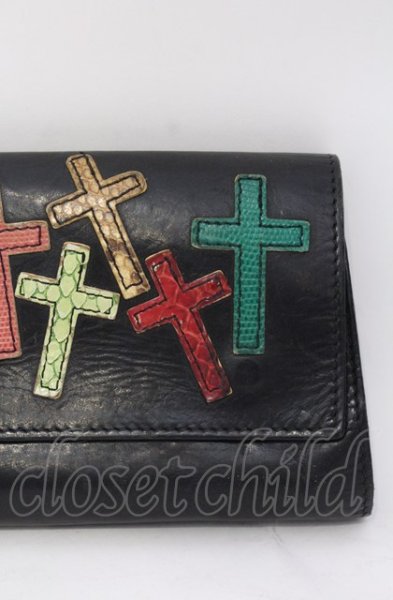 画像4: gunda / CROSS WALET 長財布  ブラックｘマルチ O-25-06-22-023-gu-0-YM-OS (4)