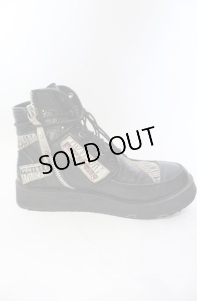 画像4: 14th Addiction / PATCH BOOTS　ブーツ 41（約27.5cm） ブラック O-25-06-22-024-14-sho-YM-ZT-S003 (4)