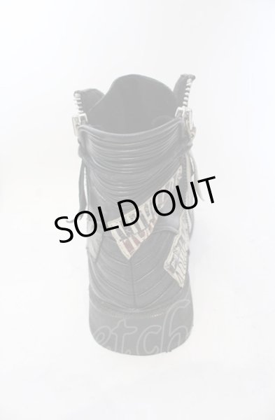 画像5: 14th Addiction / PATCH BOOTS　ブーツ 41（約27.5cm） ブラック O-25-06-22-024-14-sho-YM-ZT-S003 (5)