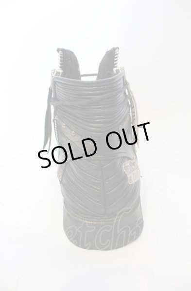 画像8: 14th Addiction / PATCH BOOTS　ブーツ 41（約27.5cm） ブラック O-25-06-22-024-14-sho-YM-ZT-S003 (8)