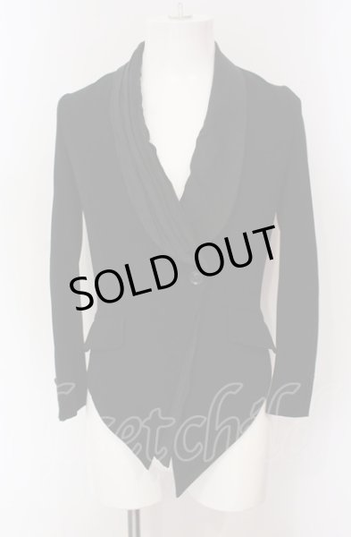 画像1: SHARE SPIRIT / アシメラペルショートテーラードジャケット 36（レディース） ブラック O-25-06-22-005-SH-ja-YM-OS (1)