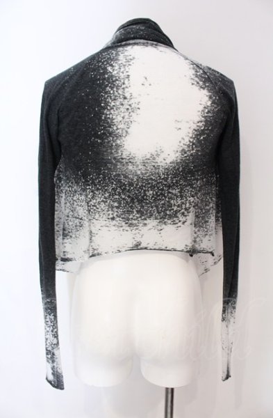 画像2: LGB / CARDI/SHT プリントカーディガン 0（レディース） グレーｘホワイト O-25-06-22-007-LG-to-YM-ZT371 (2)