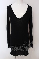 LGB / LSU/LG カシミア混カットソー 1（レディース） ブラック O-25-06-22-009-LG-to-YM-OS