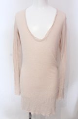 LGB / LSU/LG カシミア混カットソー 1（レディース） ピンクベージュ O-25-06-22-011-LG-to-YM-OS