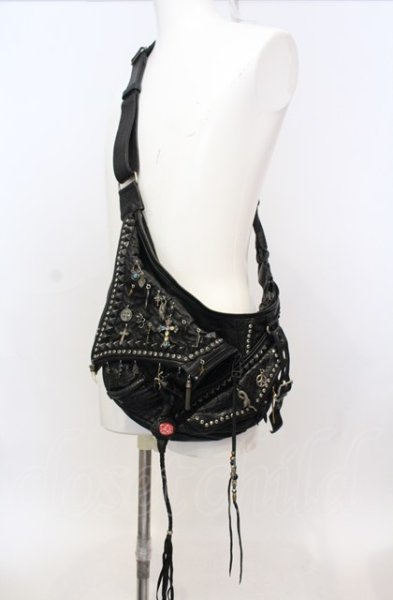 画像2: KMRii / ｘ gunda CUSTOM ORDER SHOLLDER　バッグ  ブラック O-25-06-22-022-KM-ba-YM-ZT286 (2)