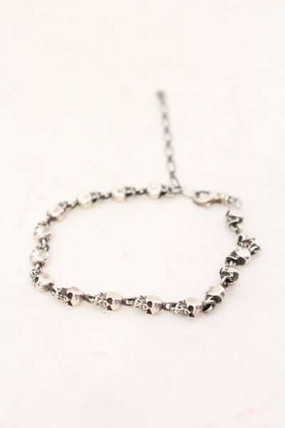 画像1: gunda / JOIN BRACELET/SKULL ブレスレット  シルバー O-25-07-08-005-gu-ac-YM-OS