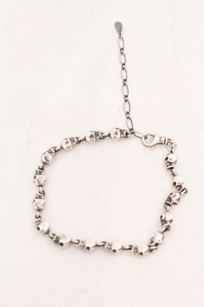 画像2: gunda / JOIN BRACELET/SKULL ブレスレット  シルバー O-25-07-08-005-gu-ac-YM-OS (2)