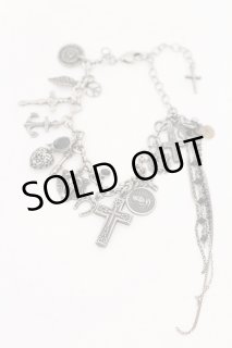 gunda / PIN BRACELET ブレスレット シルバーxレッド O-25-01-09-068