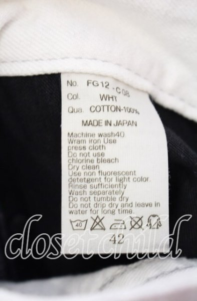 画像3: CIVARIZE / Foresight 箔加工コーティングブーツカットデニムパンツ 42 ホワイト O-25-08-24-033-CI-pa-YM-ZT368 (3)