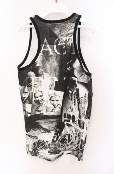 画像2: MIDAS / フォトプリント総柄タンクトップ 1 ブラック O-25-08-24-005-MI-to-YM-ZT173 (2)