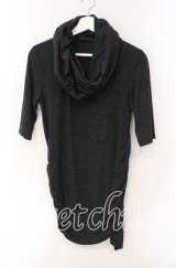 FUGA / カウルドレープネックアシンメトリーロングTシャツ 44 グリッターｘグレー O-25-08-24-010-FU-ts-YM-OS