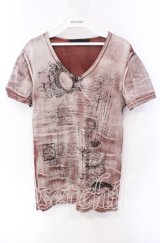 FUGA / ヴィンテージレターTシャツ 44 レンガ O-25-08-24-020-FU-ts-YM-OS