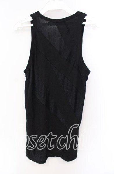 画像2: CIVARIZE / カッティングパッチワークグリッタータンクトップ 44 ブラック O-25-08-24-021-CI-to-YM-ZT175 (2)