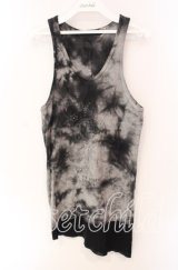 CIVARIZE / 箔スカルブリーチフェイクレイヤードタンクトップ 44 ブラックｘグレー O-25-08-24-023-CI-to-YM-OS