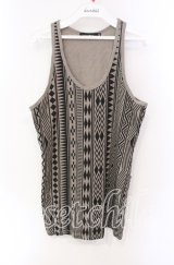 CIVARIZE / Graze ネイティブ総柄タンクトップ 44 ライトブラウン O-25-08-24-024-CI-to-YM-OS