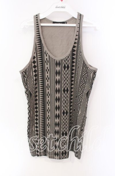 画像1: CIVARIZE / Graze ネイティブ総柄タンクトップ 44 ライトブラウン O-25-08-24-024-CI-to-YM-OS