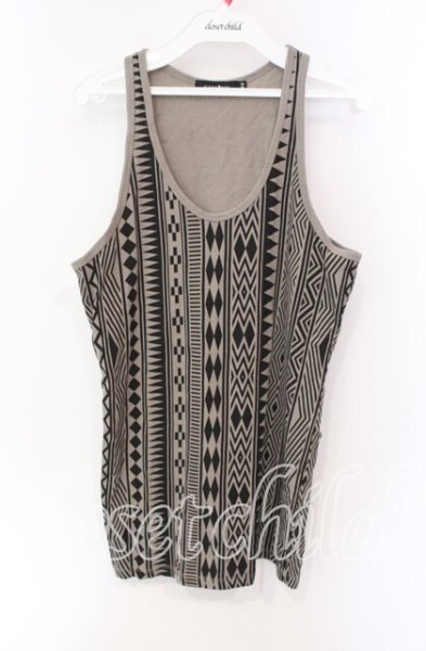画像1: CIVARIZE / Graze ネイティブ総柄タンクトップ 44 ライトブラウン O-25-08-24-024-CI-to-YM-ZT175 (1)