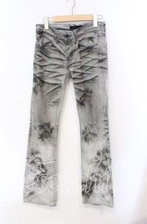 CIVARIZE / Braid 2wayZIPブリーチスキニーデニムパンツ 42 グレー O