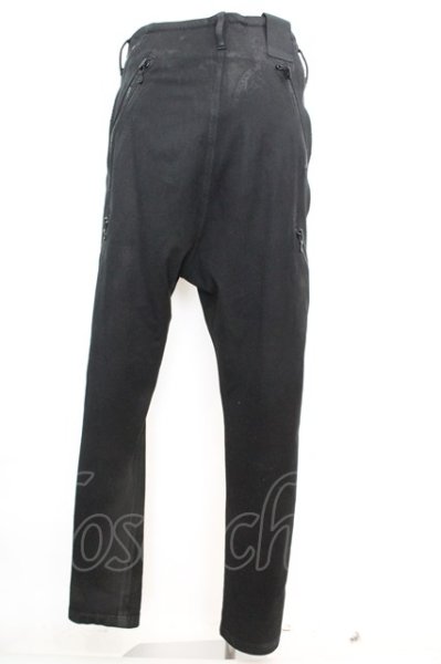 画像3: JULIUS / コーティングジップサルエルパンツ 1 ブラック O-25-09-04-034-JU-pa-YM-ZT-ML029 (3)