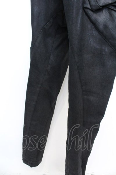 画像3: JULIUS / コーティングガスマスクストレッチパンツ 1 ブラック O-25-09-04-035-JU-pa-YM-ZT-ML029 (3)