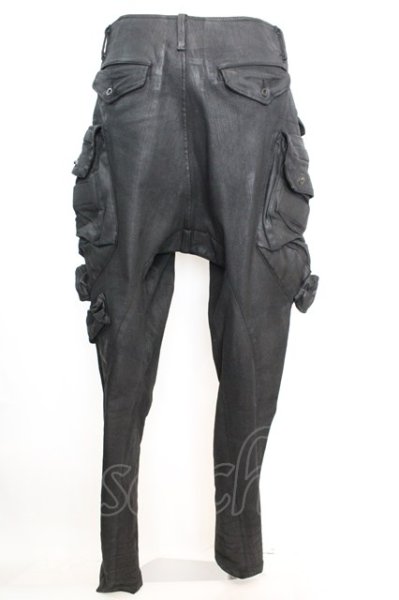 画像4: JULIUS / コーティングガスマスクストレッチパンツ 1 ブラック O-25-09-04-035-JU-pa-YM-ZT-ML029 (4)