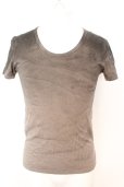 画像1: FUGA / 吹付けグラデーションメッセージTシャツ 44 ブラウン系 O-25-09-04-005-FU-ts-YM-OS (1)