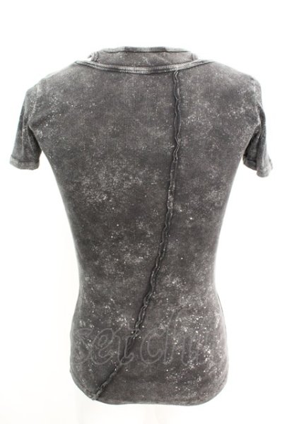 画像2: FUGA / Destructionムラ染めテレコTシャツ 44 グレー O-25-09-04-006-FU-ts-YM-ZT378 (2)