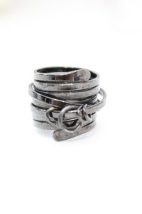 gunda / BANDAGE RING リング 11号 ガンメタル O-25-09-04-055-gu-ac-YM-OS