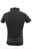 画像2: CavariA / スリットネックカノコTシャツ 42 ブラック O-25-09-04-008-Ca-to-YM-OS (2)