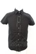 画像1: CIVARIZE / スパンコールパイピング半袖シャツ 44 ブラック O-25-09-04-009-CI-sh-YM-ZT378 (1)