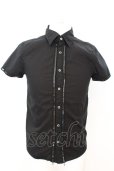 画像1: CIVARIZE / スパンコールパイピング半袖シャツ 44 ブラック O-25-09-04-009-CI-sh-YM-OS (1)