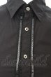 画像2: CIVARIZE / スパンコールパイピング半袖シャツ 44 ブラック O-25-09-04-009-CI-sh-YM-ZT378 (2)
