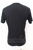 画像2: TORNADO MART / ダイヤプリーツタックJQ半袖Vネックカットソー(マスキュリン) M ブラック O-25-09-04-012-TO-ts-YM-OS (2)