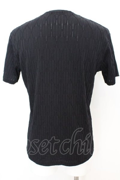 画像2: TORNADO MART / ダイヤプリーツタックJQ半袖Vネックカットソー(マスキュリン) M ブラック O-25-09-04-012-TO-ts-YM-OS