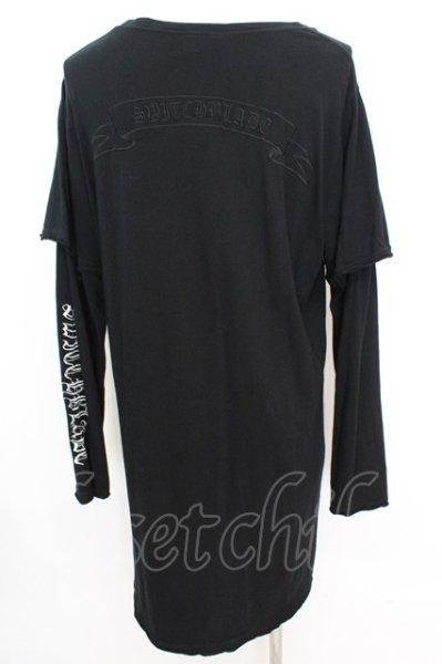画像4: SWITCHBLADE / LAYERED LONG　カットソー L ブラック O-25-09-04-013-SW-to-YM-ZT356 (4)
